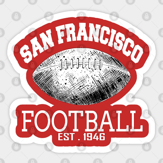 San Francisco Football | Vintage SF Cali Retro Gameday Sticker by Attia17